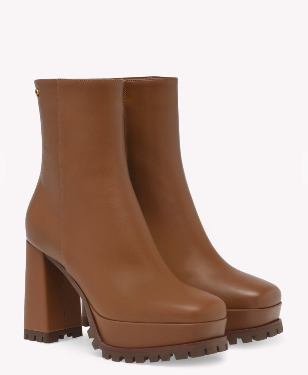Gianvito Rossi Harlem Brown Leather Boots